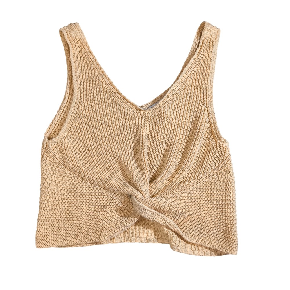 Shyanne Womens Knit‎ Twist Front Sleeveless Crop Top Western Top Medium